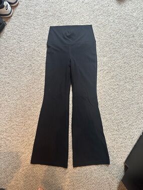 TNA Black Flared High-Waist Leggings